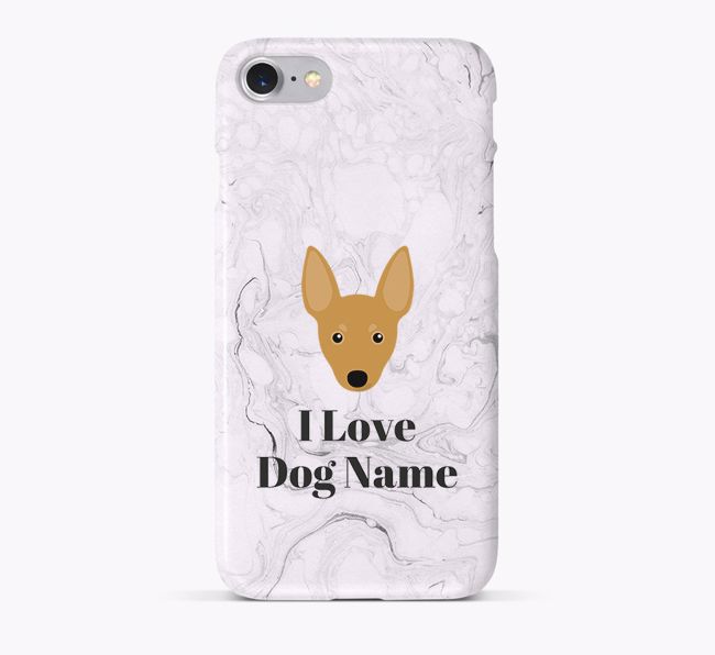 'I Love {dogsName}' Phone Case with {breedFullName} Icon